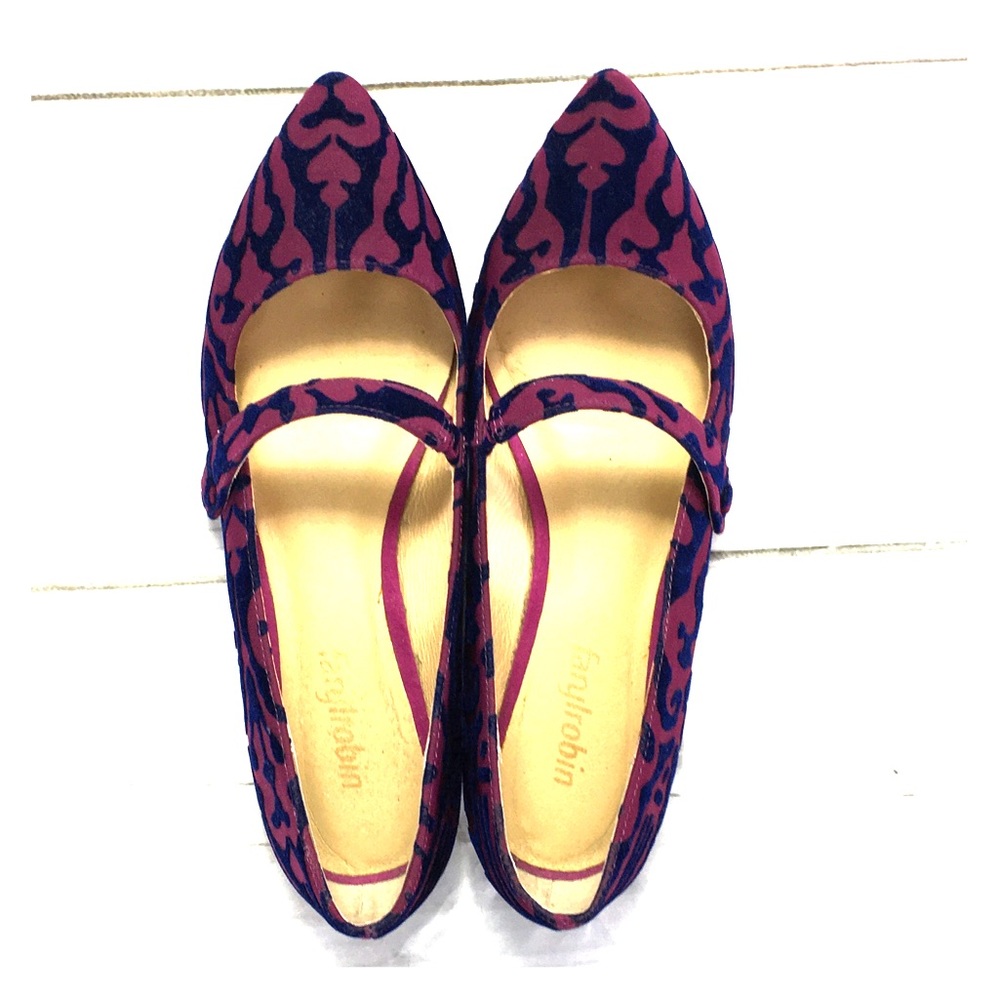 Anthropologie Purple & Blue Velvet Dress Shoes